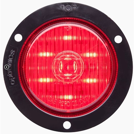 Optronics Red Recess Flange Mount Marker/Clearance Light, Pc Rated, Weathertight Connection MCL58RMFB